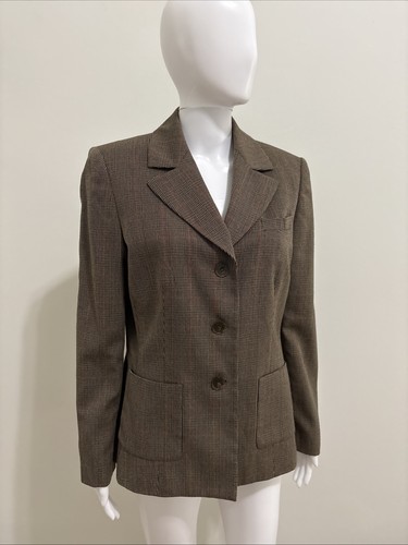 Evan Picone braun rot kariert Tasche Blazer Jacke Gr. 10 - Bild 4 von 9