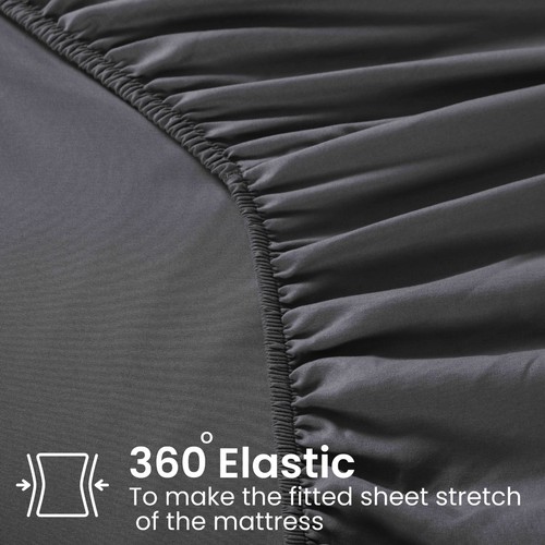 16 Zoll tiefe Taschen Spannbetttuch elastische Matratze Bettlaken Twin Full Queen King - Bild 37 von 128