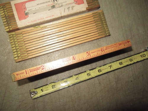 4 vintage Master Rule Mfg. NY Interlox No. 108 & 106 Sliding Carpenters Rule NOS - Picture 2 of 15