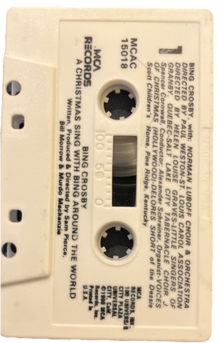 Vintage Cassette Tape BING CROSBY "Christmas Sing with Bing" Around the World - Picture 4 of 8
