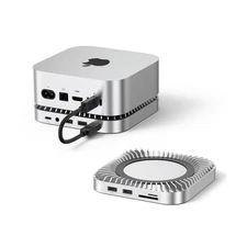 RayCue Mac Mini M4 Dock & Stand - 10-in-1 USB Dock 8TB SSD Expansion