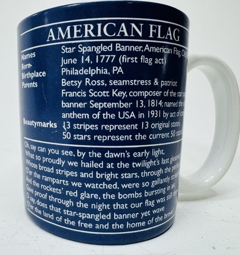 American Flag Patriotic Coffee Mug, Flag Stats and Anthem Printing - Picture 5 of 11