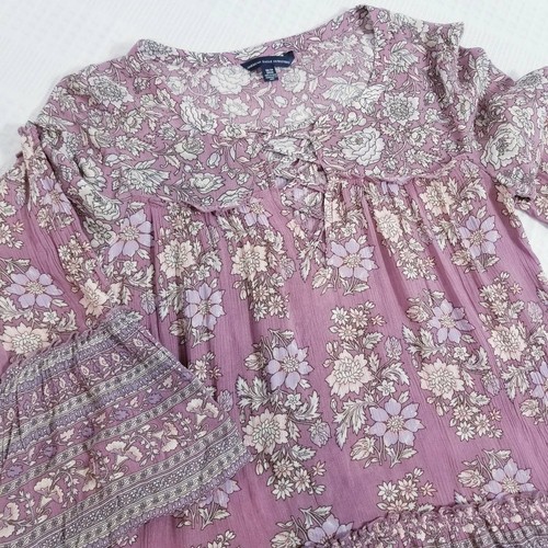 Top campesino floral AEO American Eagle para mujer talla XS - Imagen 8 de 11