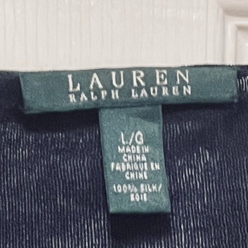 Cárdigan LAUREN RALPH LAUREN Azul Marino 100% Seda Manga 3/4 Talla L - Imagen 2 de 6