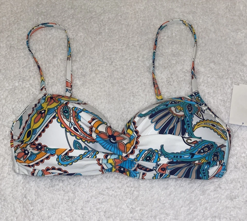 Nuevo Top de Bikini La Blanca Pave The Way Estampado Sobre el Hombro Talla 10 Foto 4 de 4