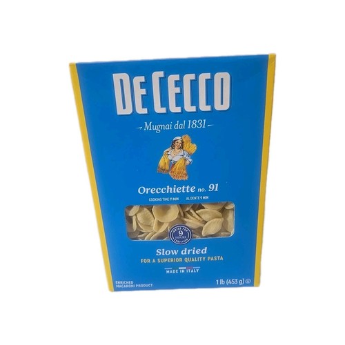 12 packs De Cecco Semolina Pasta, Orecchiette No.91, 1 Lb Italy - Picture 1 of 2