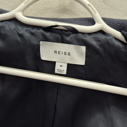 Reiss Zip Through Airforce Blue Wool Cargo Chore Jacket Size Medium Men's - Picture 8 of 10