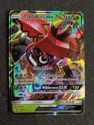 Tapu Bulu GX SM32 Sun & Moon Black Star Promo Pokémon Card – Near Mint – Holo - Bild 1 von 2