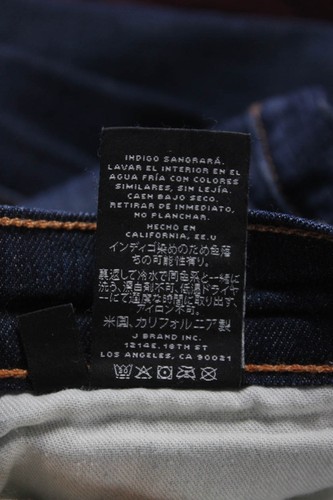 J brand Women's Dark Wash Mid Rise Skinny Jeans Blue Size 30 - Picture 6 of 6