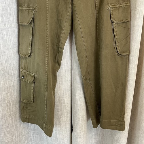 Pantalones cargo Free People Tahití en hierba seca verde oliva militar M grunge Gorpcore - Imagen 3 de 14