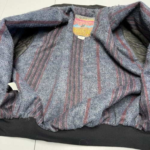 Vintage Santa Fe Trail Aztec Bomber Jacket Mens XL 25x27 Red Western Cowboy - Picture 10 of 12