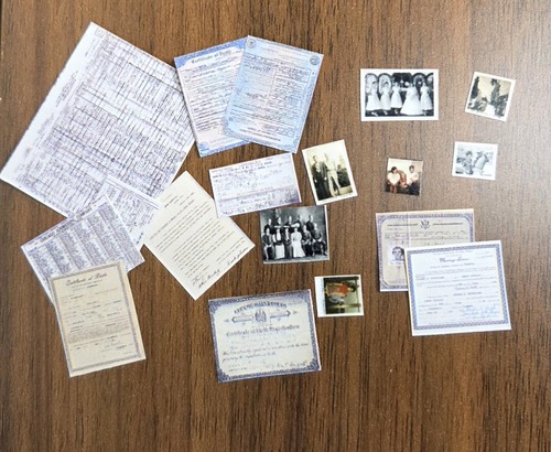 1/12 SCALE Dollhouse Family History Genealogy Birth, Death, Marriage Certificate - Picture 6 of 9