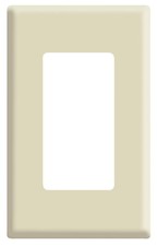 Leviton 021-80301-SI Ivory 1-Gang Screwless Duplex Decora Rocker Wallplate