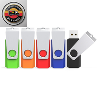 Usb Stick 64GB 5Er Pack Farbenfroh Drehbar Metall
