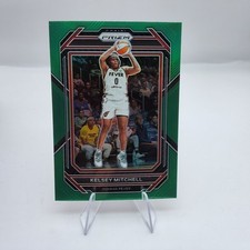2023 Panini WNBA Prizm Green Refractor #123 Kelsey Mitchell Indiana Fever