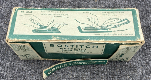 Vintage Bostitch B-8 Personal Stapler In Box Staples Made in USA Advertising - Picture 19 of 22