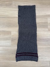 Polo Ralph Lauren Lambswool Scarf Wrap Gray Casual Knit Preppy Casual Pony Logo