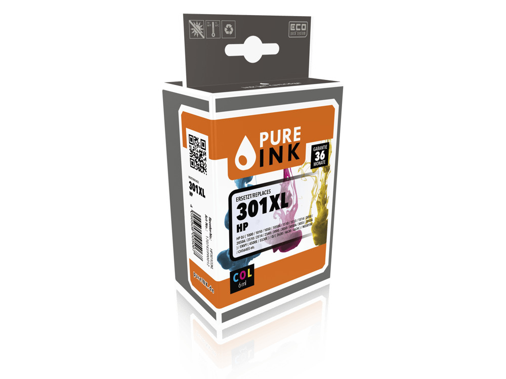 Патрон pureINK HP301COXL COL Druckerpatrone #1907229