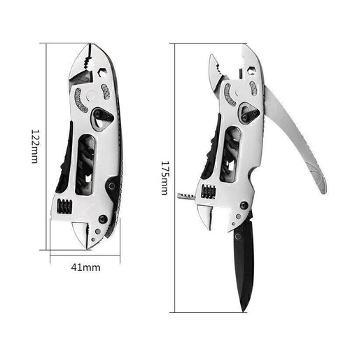 Portable Multi-Function Adjustable Wrench Jaw Screwdriver Pliers Survival Tool - Picture 5 of 5