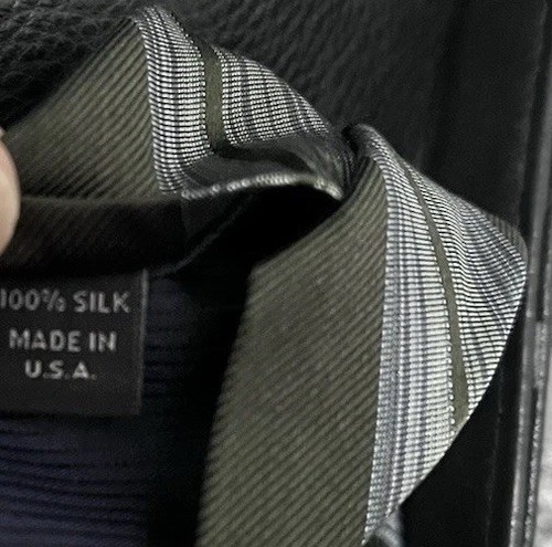 Elie Tahari Herren 100 % Seide Krawatte grün & blau Streifenmuster Made in USA! - Bild 6 von 10