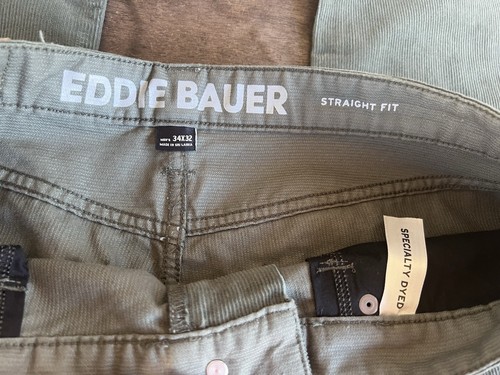 Pantalón Eddie Bauer de Pana Calce Recto Para Hombres 34x31-medido Especialmente Teñido Informal - Imagen 3 de 14