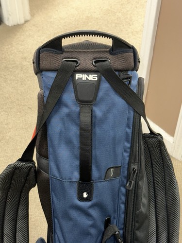 Ping 4 Series Blue/Black Carry Stand Bag w/ Rain Cover & 4-Way Club Divider - Picture 8 of 13