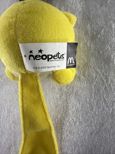 McDonald's Happy Meal Toy Yellow Meerca Plush Neopets PetPet With Hanger Collect - Picture 12 of 13
