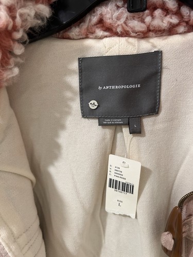 Anthropologie Teddy Bear Fuzzy Toggle Jacket Size Large - Picture 3 of 6
