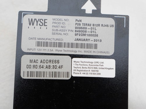 Dell Wyse PxN 909569-01L P25 Zero Client Terminal w/power supply - Picture 6 of 7