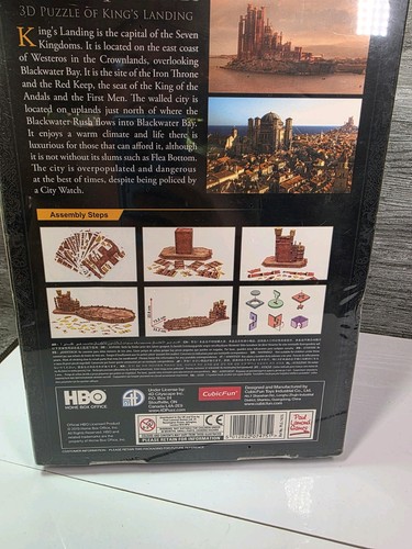 Game of Thrones Kings Landing 3D Puzzle - Brand New Sealed - Picture 6 of 8
