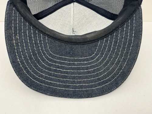 Vintage FORD Denim Mesh Trucker Hat APG Arizona Proving Grounds Snap Back - Picture 10 of 14