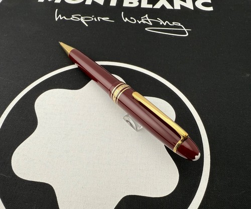 Authentic Montblanc Meisterstuck No. 167 Burgundy Gold Plated Mechanical Pencil - Picture 4 of 10