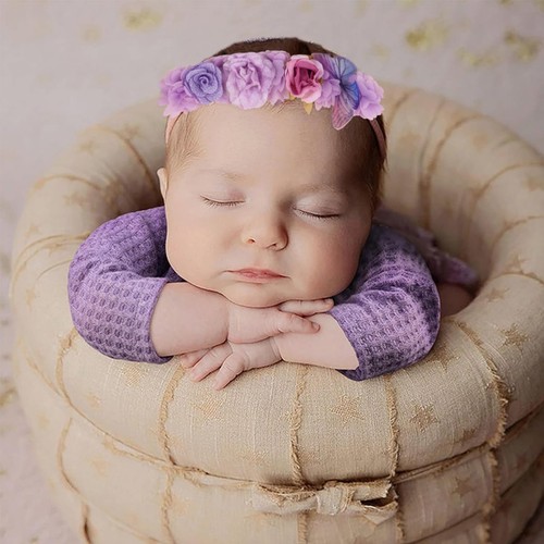 3pcs Baby Girl Headbands Flowers, Super Soft & Stretchy Nylon Floral Hairband... - Picture 4 of 7