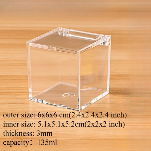 1 Stück Transparent Kunststoff Box Flip-Top Aufbewahrungsbox für Schmuck Figuren Etui - Bild 17 von 26