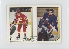 1986-87 O-Pee-Chee Album Stickers Jim Peplinski Kelly Hrudey #84-212 1vs