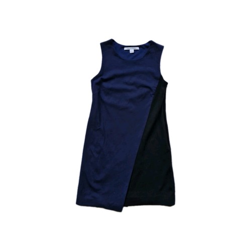 Diane von Furstenberg Black/Navy Blue Colourblock Livvy Shift Dress-UK 10/US 6. - Picture 11 of 19