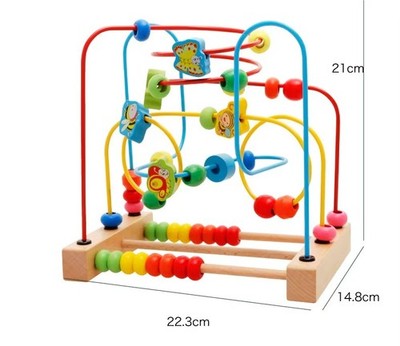 Montessori Wooden Bead Maze Toy for Kids Educational Learning Development Toy
