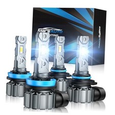 H11/H9/H8 9005/HB3 Light Bulbs, 60,000LM M1S 9005/HB3 H11 SUPER 6000K WHITE