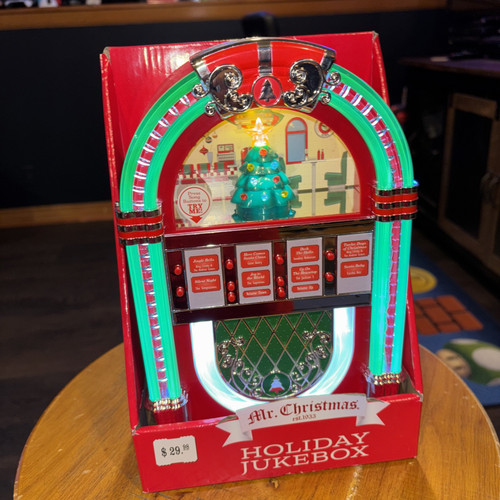Mr. Christmas Rock-O-Rama Jukebox rot Weihnachtsdeko Neu im Karton funktioniert