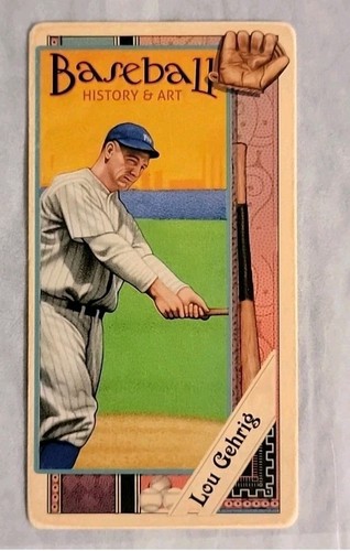 Helmar Baseball Lou Gehrig Karte Geschichte & Kunst Magazin Helmar selten
