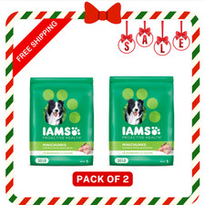 (2 PACK) Iams Proactive Health Adult MiniChunks Dry Dog Food Chicken 30 lb 0.88 per pound