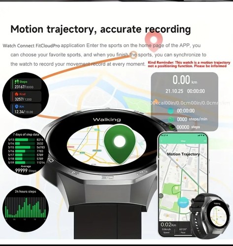 GT5 PRO Smart Watch waterproof NFC GPS Tracker AMOLED  Bluetooth  Men Women NEW! - Picture 4 of 11