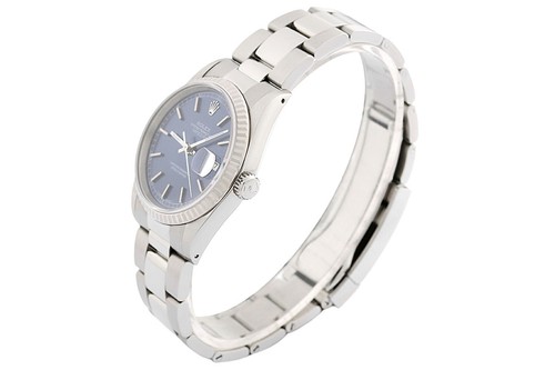 Rolex Herren Datejust 16234 Blau 18K Weißgold & Edelstahl Oyster Uhr - Bild 3 von 7