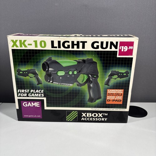 Boxed Microsoft  XBOX Original /  4 Gamers SPC710 light Gun Black/green - Picture 12 of 18