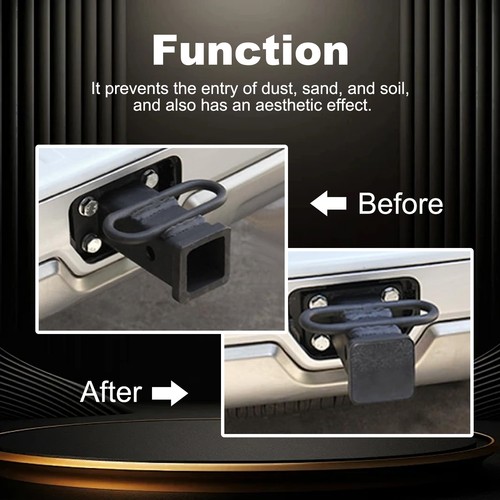 Black Trailer Hitch Receiver Plug for Land Cruiser Toyota 2002-2022 5.7L - Picture 6 of 7