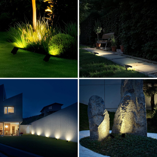 Solar Waterproof Lights Outdoor Landscape Pathway Yard Dimmable Spot Ip65 500Lm - Picture 3 of 12