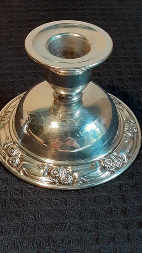 Coppia di portacandele vintage Oneida argentieri - Foto 3 di 8