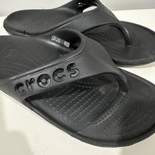 Crocs Unisex Baya II Flip Flops, Black, Men  s 6 Women  s 8.