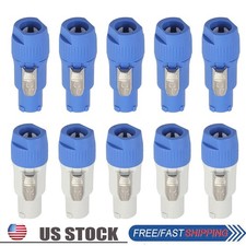 10x 3 Pin PowerCON Type A NAC3FCA NAC3MPA-1 Chassis Plug Panel Adapter Connector