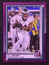 2025 Panini Donruss A.J. Brown Purple Season Stat Line /500 PHI Eagles #22